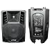 PylePro PPHP156A 1200 Watts 15-Inch Powered 2 Way Plastic Molded PA Speaker with Wheels For Easy Transport