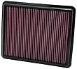 K&N 33-2448 High Performance Replacement Air Filter for 2010 Kia Sorento 2.4L L4 and 3.5L V6