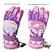 Sized Boy Girl Color Changing Winter Skiing Snowboard Gloves (Pink, M)