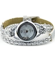 Lady Fashion Weave Wrap Leather Retro Bracelet Woman Wrist Watch Quartz HOTSALE!