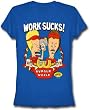 Beavis and Butthead Work Sucks Juniors Tee