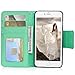 iPhone 6 Plus Case,iPhone 6s Plus Case,[Upgraded-Opened Volume and Power Button Ports,no Break Issue] by HiLDA,Wallet Case,PU Leather Case,Credit Card Holder,Flip Cover Case[PureGreen]