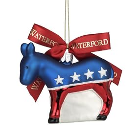 Waterford Holiday Heirlooms Democratic Donkey Ornament