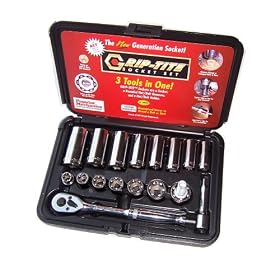 Grip-Tite 00102 Non-Magnetic Grip Socket Set, 17-Piece