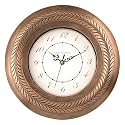 Chaney Instruments 12-Inch Molded Antique Brass Wall Clock