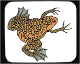 Decorated Mouse Pad with green, swimming, frog, brown, amphibian