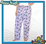 Chillin PEACE FROGS Lounge Pants or Pajamas Bottoms Lg Pajama Pants for HIM or HER - Unique GIFT Ideas Man Men Boyfriend Woman Women Ladies Mother Dad Mom CUTE!