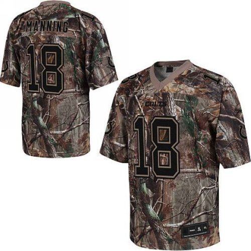 Indianapolis Colts 18# Manning Realtree Football Jersey Size 48-56