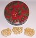 Scott's Cakes 1 lb. White Chocolate Covered Pretzel with Peanuts in a Holly Tin