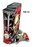 Skin Decal Cover for Xbox 360 Console + two Xbox 360 Controllers - Pure Evil
