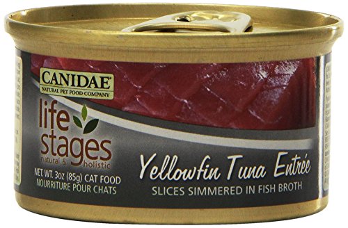 CANIDAE All Life Stages Cat Wet Food Yellowfin Tuna Entrée, 3 oz (12-Pack)
