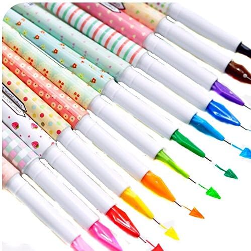 Winglife Creative Design Korea Stationery Mini Multicolour Pen 0.5mm Resurrect Water-based Pen 10 Different Color