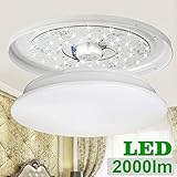 LE&reg; 24W 16-Inch 6000K LED Ceiling Lights, 180W Incandescent (50W Fluorescent) Bulb Equivalent, 2000lm, Daylight White, Round Flush Mount Lighting, Ceiling Lighting for Living Room, Bedroom, Diningroom