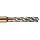 Dormer MTT-X E007/MTT-X E017 Powdered Metal Spiral Flute Threading Tap, Gold Oxide Finish, Round Shank With Square End, Modified Bottoming Chamfer
