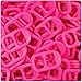 BEADTIN Magenta Pink Neon Bright 25mm Plastic Soda Pop Tabs (2oz)