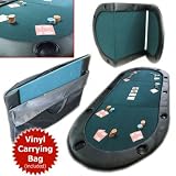 Texas Hold 'Em Poker Folding Padded Tabletop - With Cup Holders, Model# 10-7936C