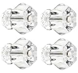 Lots of 4 Depression Crystal Knob Pulls, Plus Nylon Protect Caps and Old Fashion Customer Service - Our Original Premium Depression Type Crystal Glass Cabinet Knobs
