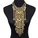 Gold Plated Bohemian Ethnic Tribal Boho Beads Coin Fringe Statement Necklace