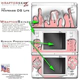 Nintendo DS Lite Chrome Drip On Pink WraptorSkinz Skin Kit by TuneTattooz TM