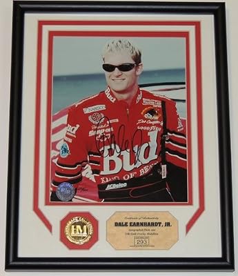 Dale Earnhardt Jr Autographed / Hand Signed Nascar 8x10 Photo - Custom FRAME with Highland Mint coin - Limited Edition of 500