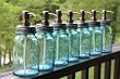Mason Jar Soap Dispenser with Copper Metal Pump - Blue Vintage Quart Jar Lotion Bottle - Vintage Blue Mason Jar