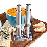 Eparé Stainless Steel Salt and Pepper Grinder Set