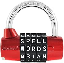 Wordlock PL-002-RD 5-Dial Padlock, Red [Tools & Hardware] [Tools & Hardware]