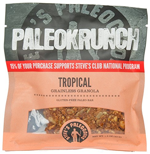 Paleokrunch Paleo Bar Grainless Granola, Tropical Bar, 1.5 oz (Pack of 3)