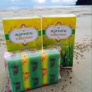 1 Pcs X 80g. Seaweed Soap Mix Color Plus Soap Five Bleached White Skin New 100% Face &amp; Body Reduce Black Spot Whitening Skin Bright Fast [get Free Tomato Facial Mask] Z313