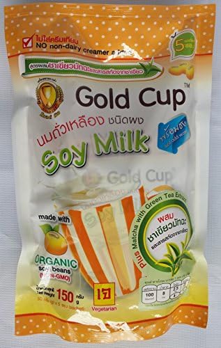 Soy Milk Powder Plus Matcha with Green Tea Extract Net Weight 150g (5 Sachets X 30g) X 2 Packs