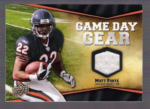 MATT FORTE 2009 Upper Deck Game Day Gear JERSEY Card Chicago Bears Football