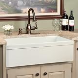 30 Baldwin Single Bowl Fireclay Farmhouse Kitchen Sink - Biscuit