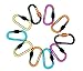 SUNREEK8482;Aluminum Carabiner D-Ring Key Chain Clip Climbing Hook- Random Color(10 pcs)