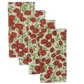 Casual Home Floral Napkins Rings - Red (4 pk.)