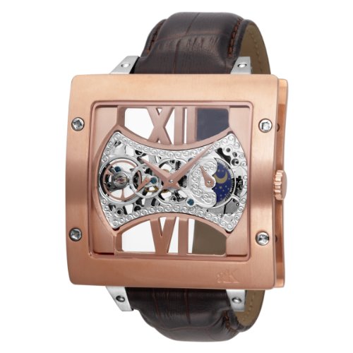 Adee Kaye Men's AK6019-MRG RTN Esquelito Skeleton Le Bauches Rose tone Watch