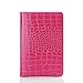 iPad mini Case - Nozza® iPad mini 3 / iPad mini 2 / iPad mini Case, 360 Degree Rotating Multi-Angle Stand Smart Cover with Auto Wake/Sleep Feature Crocodile Hot Pink
