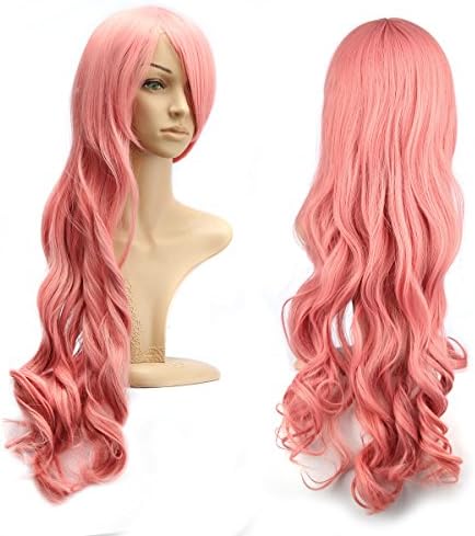 Lewang 32"/80cm Cosplay Long Curly Hair Anime Costume Wigs Full Hair Wig Black