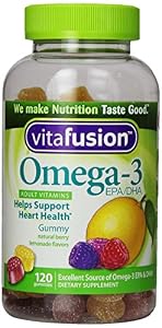 Vitafusion Omega-3, Gummy Vitamins for Adults, 120-count