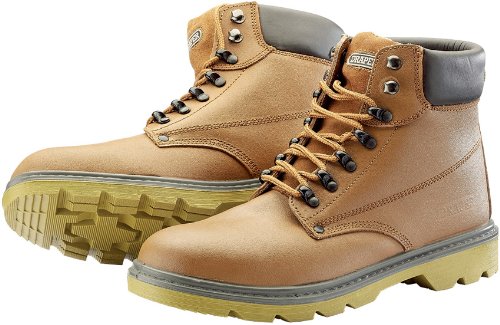 Draper 08647 Metal Toecap and Mid-Sole Tan Safety Work Boots S1PA Standard Size 10