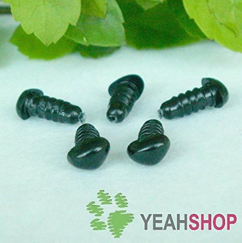 6mm Black Triangle Safety Nose / Plastic Nose - 10pcs