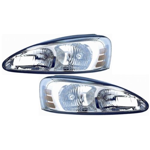 IMAGE OF Pontiac Grand Prix Headlight OE Style Chrome Replacement Headlamp Driver/Passenger P...