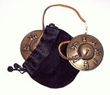 Tingsha (Tibetan Meditation Chimes) with Embossed Mantra including pouch