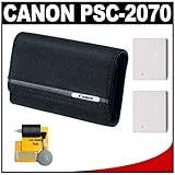 Canon PowerShot PSC-2070 Deluxe Soft Compact Digital Camera Case (Black) wi ....