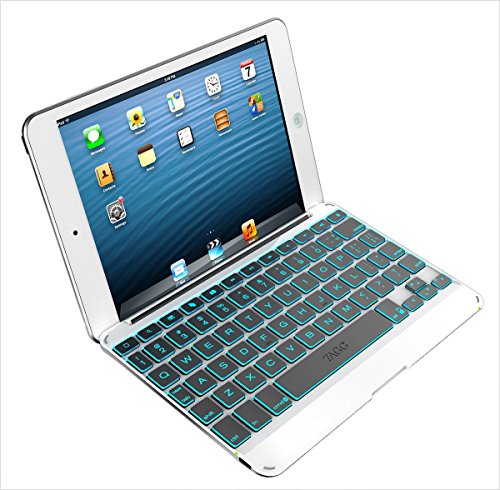 ZAGG Cover Backlit Bluetooth Keyboard for Apple iPad mini 1 and iPad mini 2 - White