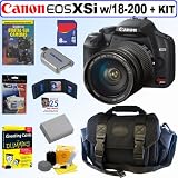 Canon Digital Rebel XSi 12MP Digital SLR Camera (Black) with EF-S 18-200mm f/3.5-5.6 IS Standard Zoom Lens + 8GB Deluxe Accessory Kit