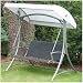 Siena Garden 513808 Hollywoodschaukel Denver, schwarz silber, L 178 x B 113 x H 175 cm