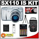Photo : Canon PowerShot SX110 IS 9.0MP Digital Camera (Silver) + Precision Design Accessory Kit