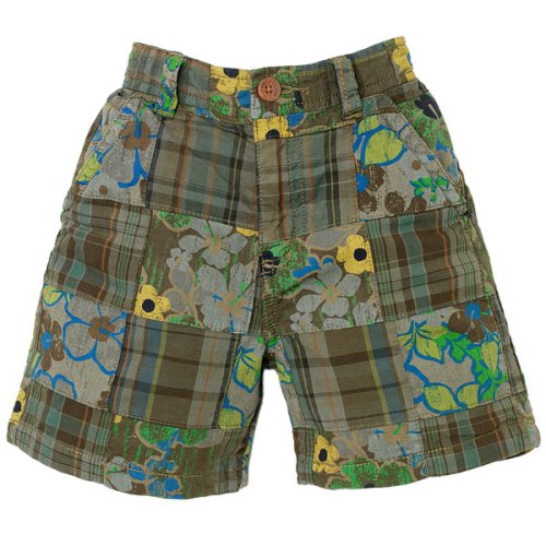 tropical plaid shorts