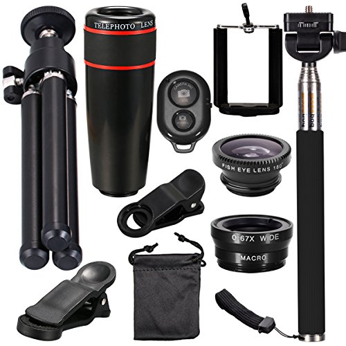 XCSOURCE Mini Lens Kit for  iphone and Android Smartphones (12-Items)