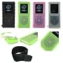 Samsung K3 YP-K3JQB YP-K3JAB MP3 Player Premium Silicone Skin Case Cover with Removable Belt Clip and Adjustable Sports Armband - 4 Color Choices